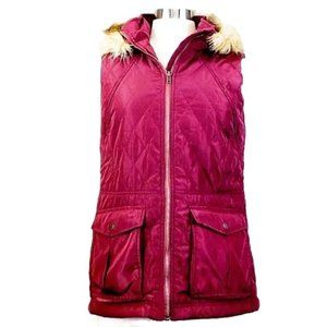 Thread & Supply Quilted Fur Lined Hooded Vest